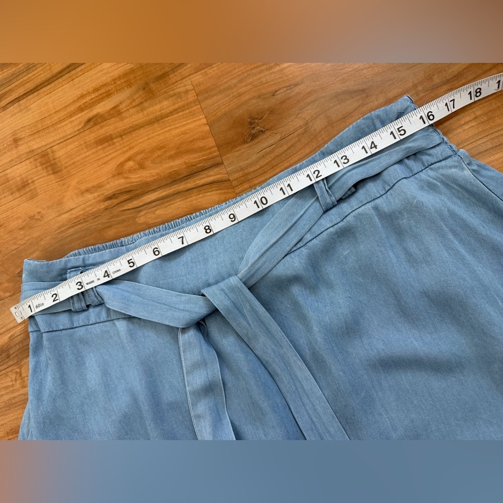 Westport 1962 Brand Chambray Belted Asymmetrical Skirt - Picture 9 of 9